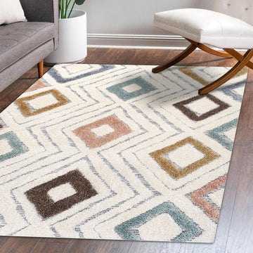 Amira Diamond Tribal High-low Area Rug